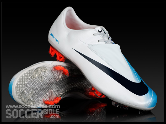 white and blue mercurials